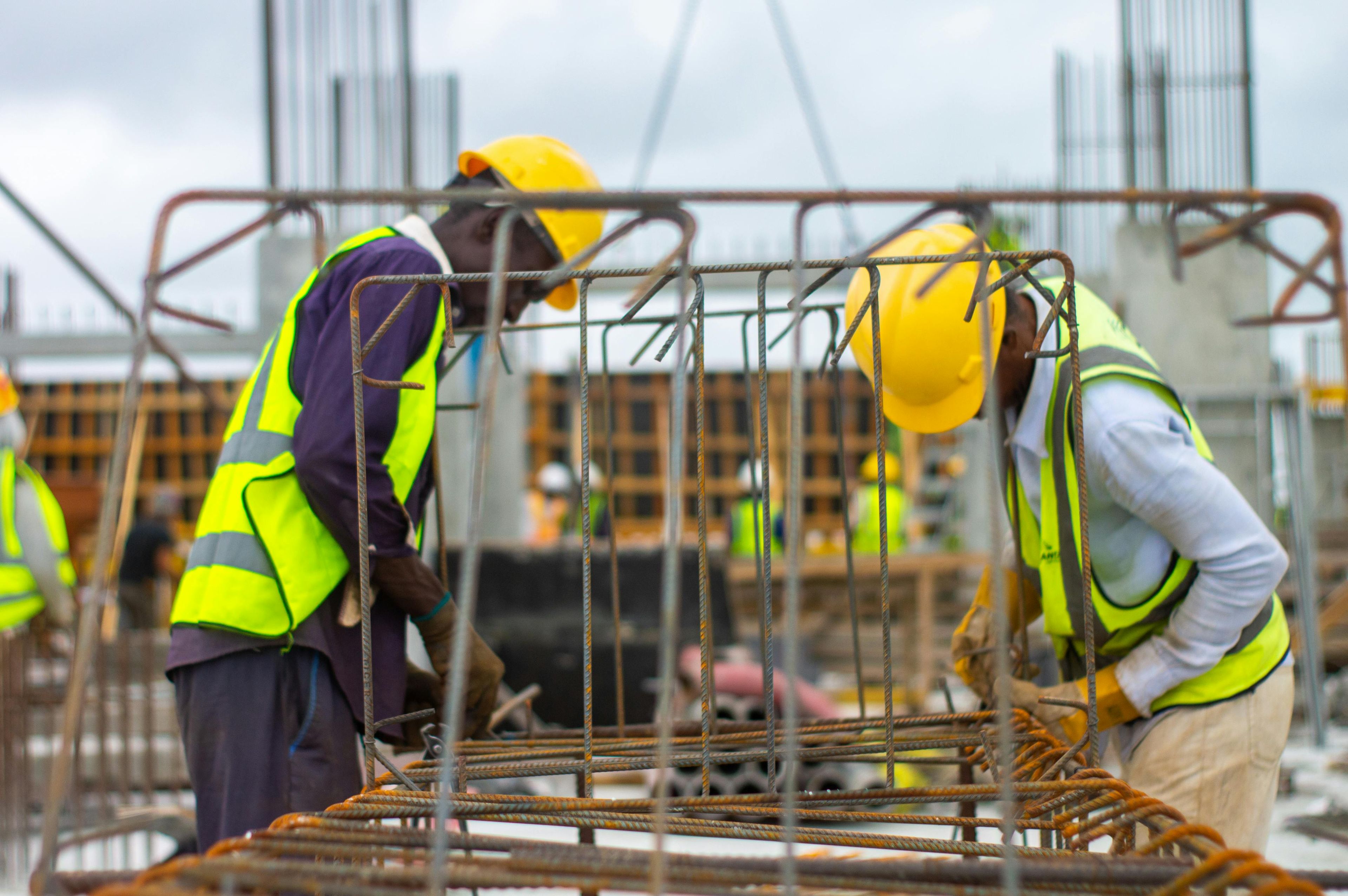 construction workers on site